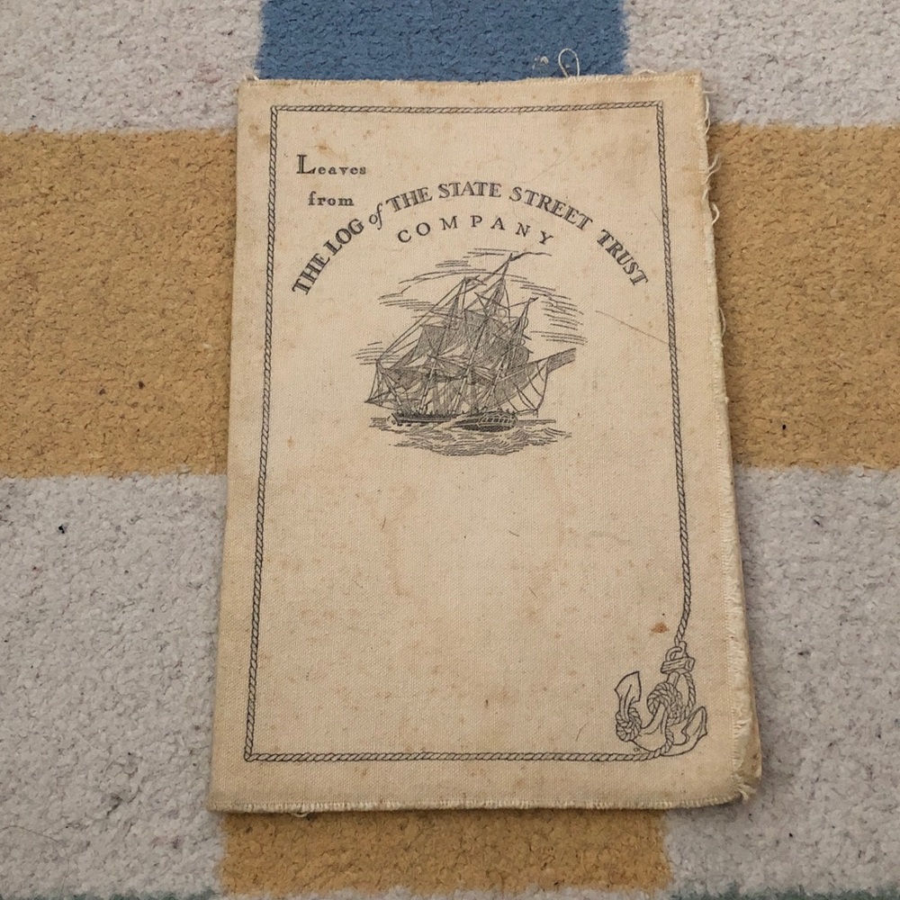 🚚 Vintage State Street Bank Log Nautical Book Cover